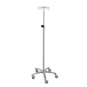 5-LEG I.V. POLE, 24" DIAM, SS