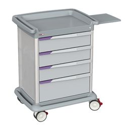 4 DRAWERS MED SUPPLY CART