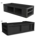 ENDURANCE BED, MOLDED IN END