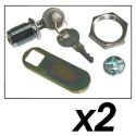 LOCK ASSEM W/ 2 KEYS & HRDWARE