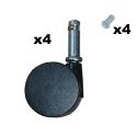 1.75" SWIVEL CASTER KIT W/