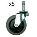 3" SWIVEL CASTER (5 PACK) FOR
