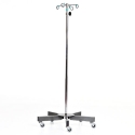 5-LEG IV POLE, CHROME, 24" DIA