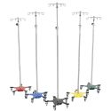 5-LEG IV POLE, CHROME, 16" DIA