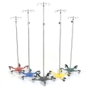 5-LEG IV POLE, CHROME, 22" DIA