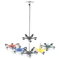 5-LEG IV POLE, STAINLESS STEEL