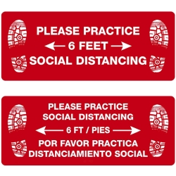 PRACTICE 6FT FLOOR SIGN, RED