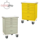 PROCEDURE CART, 6 DRAWER W/KEY
