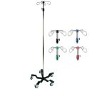 IV POLE STAINLESS STEEL 4-HOOK