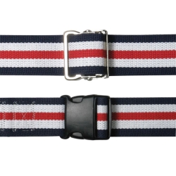 COTTON GAIT BELT - RD/WHITE/BL
