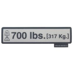 LABEL, 700 LB CAP, GREY
