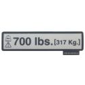 LABEL, 700 LB CAP, GREY
