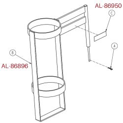 LABEL, O2 BOTTLE HOLDER, GREY