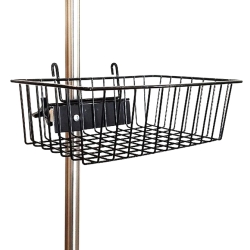 WIRE BASKET FOR IV POLE, BLACK