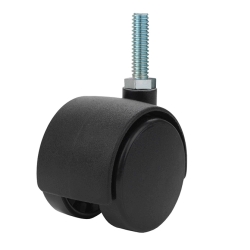 40MM TWIN WHL CASTER, THREADED