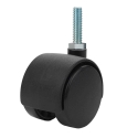 40MM TWIN WHL CASTER, THREADED