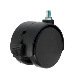 50MM TWIN WHL CASTER, THREADED