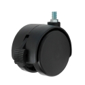 50MM TWIN WHL CASTER, THREADED