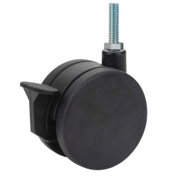 60MM TWIN WHL CASTER, THREADED