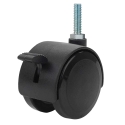50MM TWIN WHL CASTER, THREADED