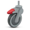 4" TOTAL LOCK THREADED CASTER