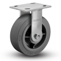 6" RIGID PLATE CASTER, X-SOFT