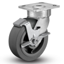 8" SWIVEL PLATE CASTER W/BRAKE