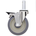 5" SWIVEL CASTER W/BRAKE, TPR
