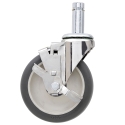 5" SWIVEL CASTER W/BRAKE, POLY