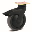 4" TOTAL LOCK CASTER, TPR