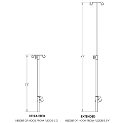 TELESCOPNG IV POLE NON-RMVABLE