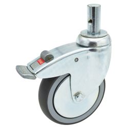 SWIVEL CASTER WITH BRAKE