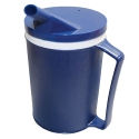12 OZ. MUG W/ SNORKEL LID-BLUE