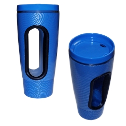HAND-IN MUG W/ROTATING LID-BLU