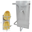 VERTICAL DOUBLE BEDPAN RACK