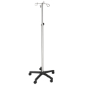 STNLESS STL IV POLE, 4-HOOK