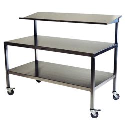 TWO-TIER BACK TABLE-STNLSS STL