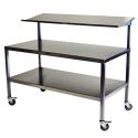 TWO-TIER BACK TABLE-STNLSS STL