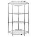 74"H CORNER WIRE SHELVING UNIT