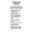 LIQUID OXYGEN "WARNING" DECAL