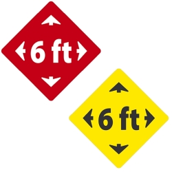 6 FT ARROWS FLOOR SIGN, 12 X12