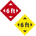 6 FT ARROWS FLOOR SIGN, 12 X12