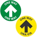 ONE WAY ARROW FLOOR SIGN