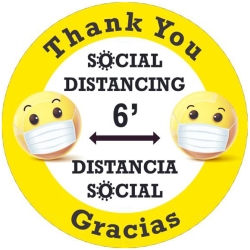 SOCIAL DISTANCING FLOOR SIGN W