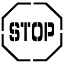 REUSABLE STENCIL, STOP SYMBOL