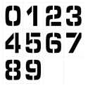 REUSABLE STENCILS, NUMBER SET