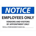 EMPLOYEES ONLY SIGN