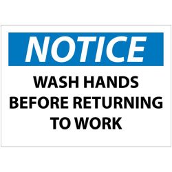 WASH HANDS BEFORE WORK SIGN