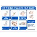 FIGHT GERMS HANDWASHING SIGN