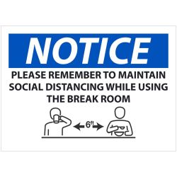 BREAK ROOM DISTANCING SIGN